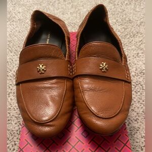 Tory Burch Brown Leather Loafers 5.5